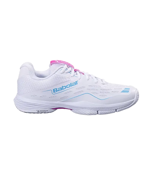 Zapatillas Babolat Sensa Rise Mujer White/Rhodamine Red 2025