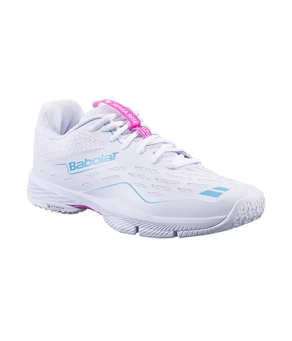 Zapatillas Babolat Sensa Rise Mujer White/Rhodamine Red 2025