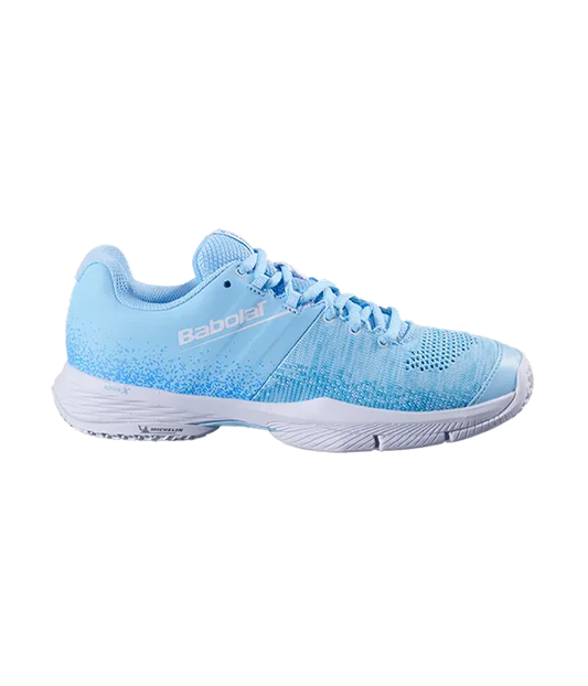 Zapatillas Babolat Sensa Sky Blue/Tigerlily Mujer
