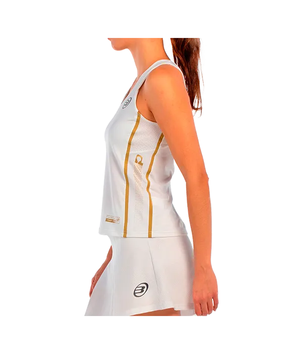 Camiseta Tirantes Bullpadel Acora Mujer Blanco 2025 Premier Padel