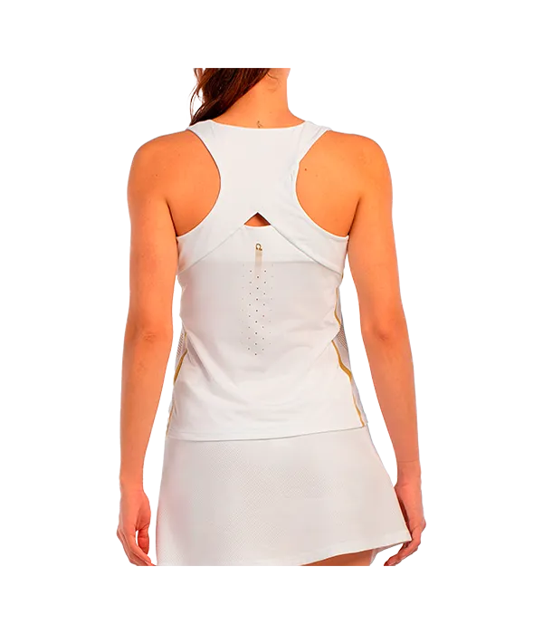 Camiseta Tirantes Bullpadel Acora Mujer Blanco 2025 Premier Padel