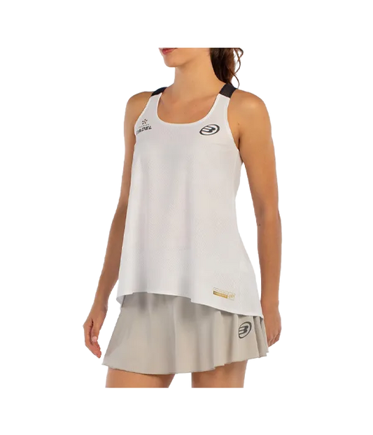 Camiseta Tirantes Bullpadel Agore Mujer Blanco