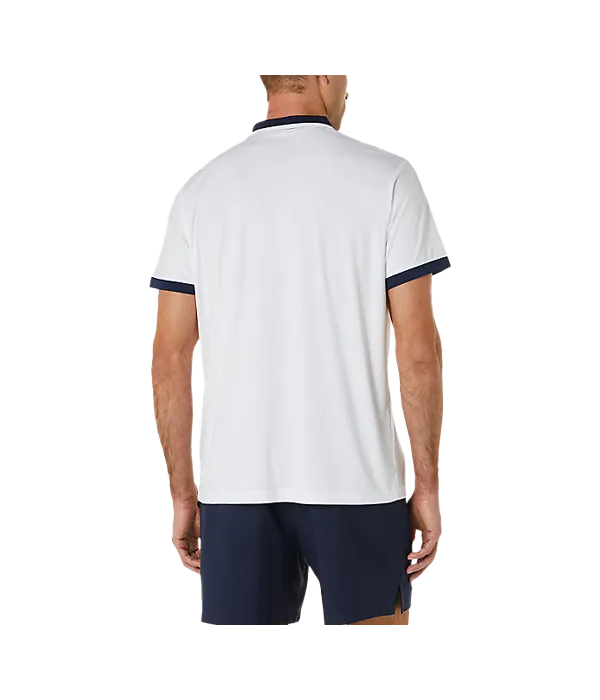 Polo Asics Court Blanco/Azul marino