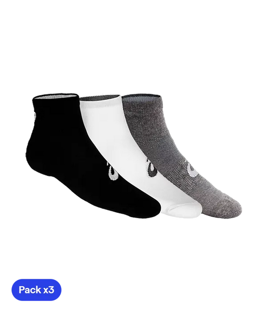 Calcetines Asics Quarter Blanco/Negro/Gris (Pack x3)