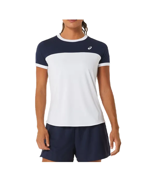 Camiseta Asics Court Mujer Blanca/Azul Marino