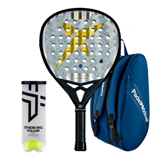 Pack Pala Drop Shot Axion Attack 1.0 LTD 2025 Jon Sanz + Paletero PadelPROShop + Pelotas Oxdog BOOST+