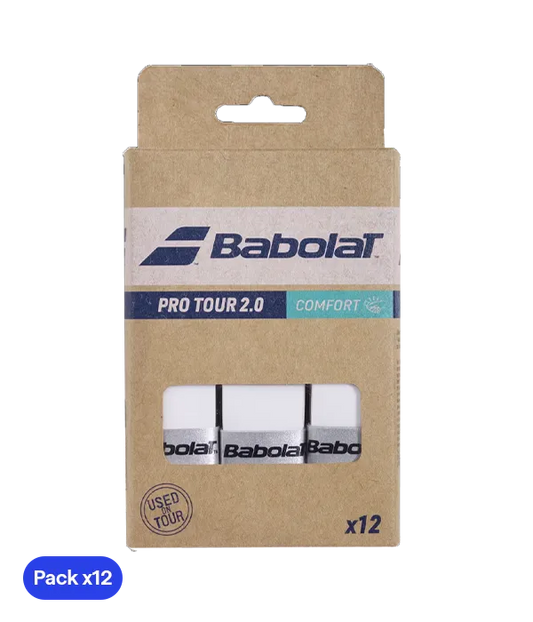 Overgrip Babolat Pro Tour 2.0 Comfort Blanco (Pack x12)