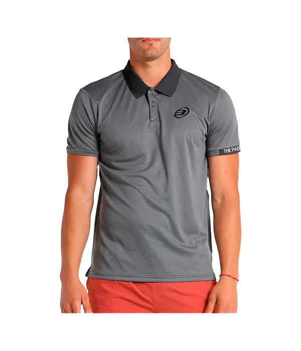 Polo Bullpadel UNETE Gris Cuello Oscuro
