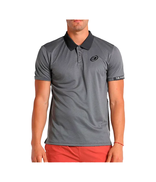 Polo Bullpadel UNETE Gris Cuello Oscuro