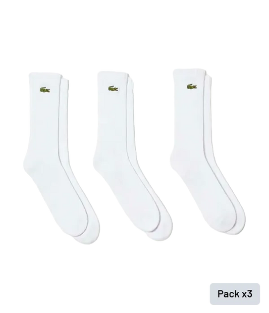 Calcetines Lacoste Sport (X3) Blanco