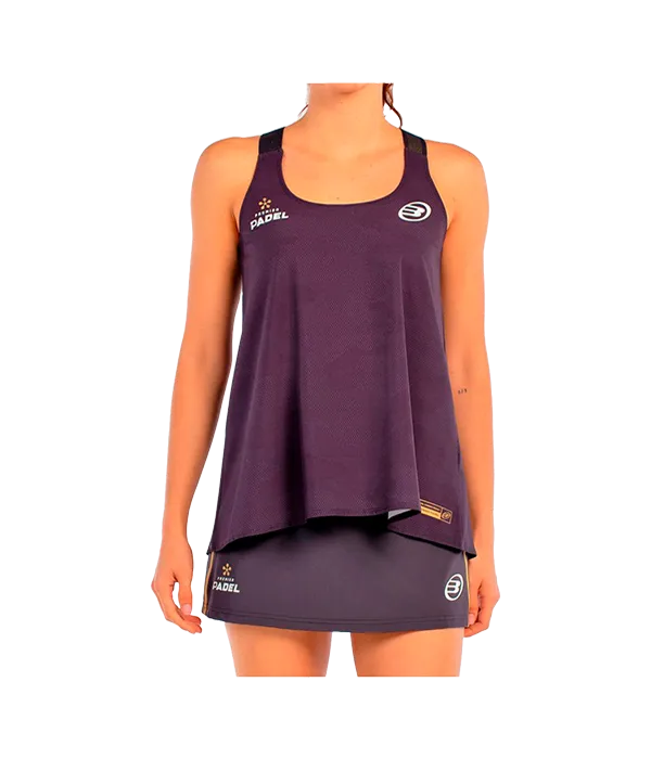 Camiseta Tirantes Bullpadel Agore Mujer Negro Carbón