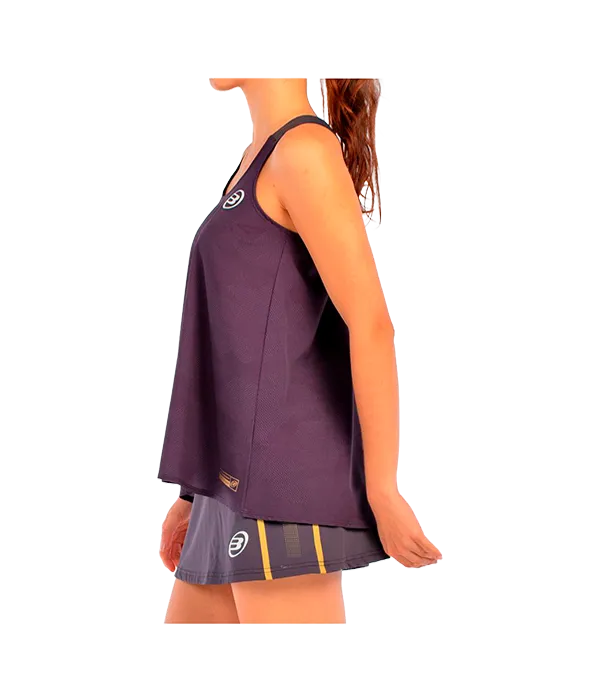 Camiseta Tirantes Bullpadel Agore Mujer Negro Carbón
