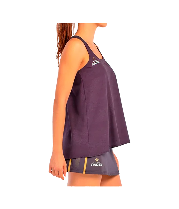 Camiseta Tirantes Bullpadel Agore Mujer Negro Carbón