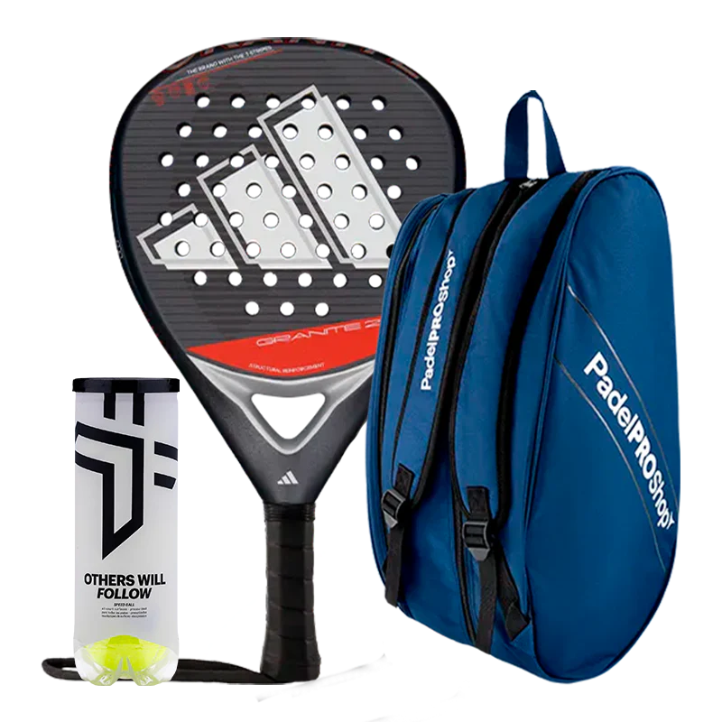 Pack Pala Adidas Granite 2.0 + Paletero PadelPROShop + Pelotas Oxdog BOOST+