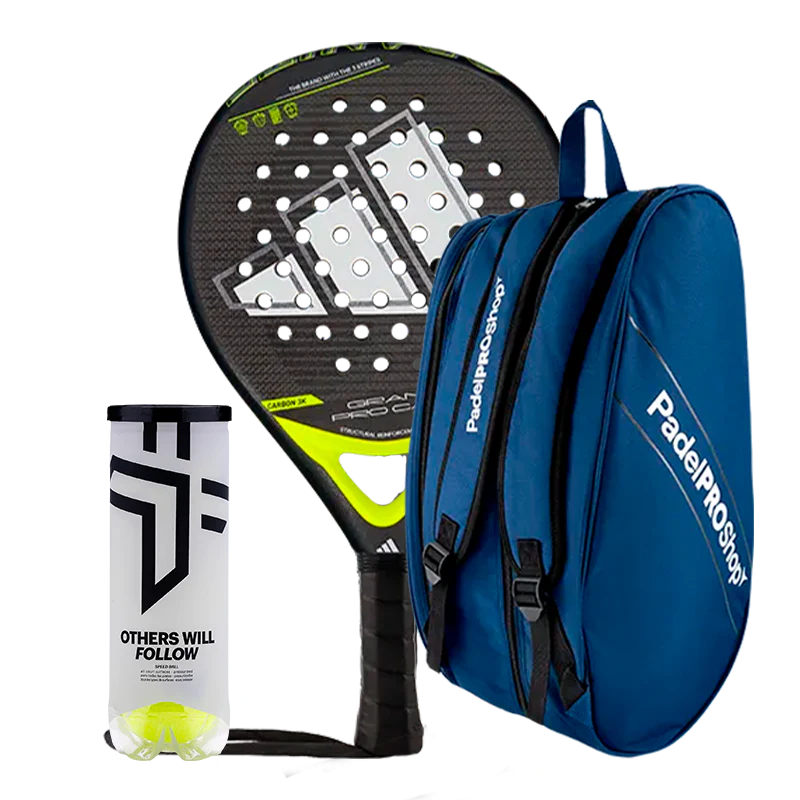 Pack Pala Adidas Granite 2.0 Pro Carbon + Paletero PadelPROShop + Pelotas Oxdog BOOST+