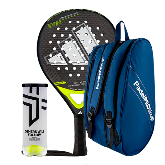 Pack Pala Adidas Granite 2.0 Pro Carbon + Paletero PadelPROShop + Pelotas Oxdog BOOST+