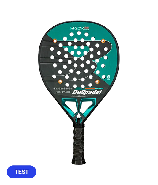 Pala de TEST Bullpadel Hack 04 Hybrid 2025 Paquito Navarro