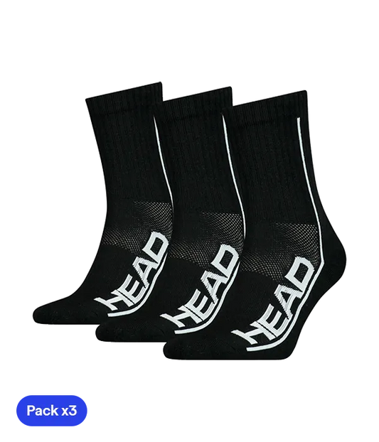 Calcetines Head Performance Crew Negro 2025 (Pack x3)