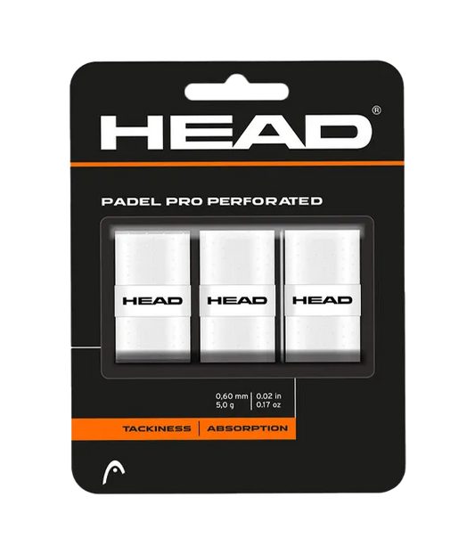 Overgrips Head Padel Pro Perforated Blanco (Pack x3)