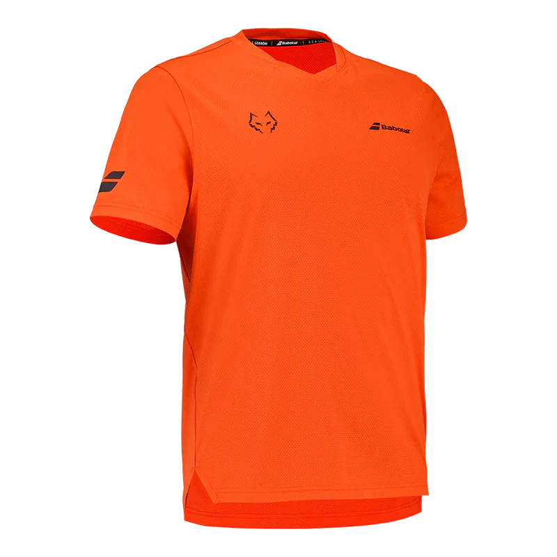Camiseta Babolat Crew Neck Tee Red Orange 2026 J. Lebrón