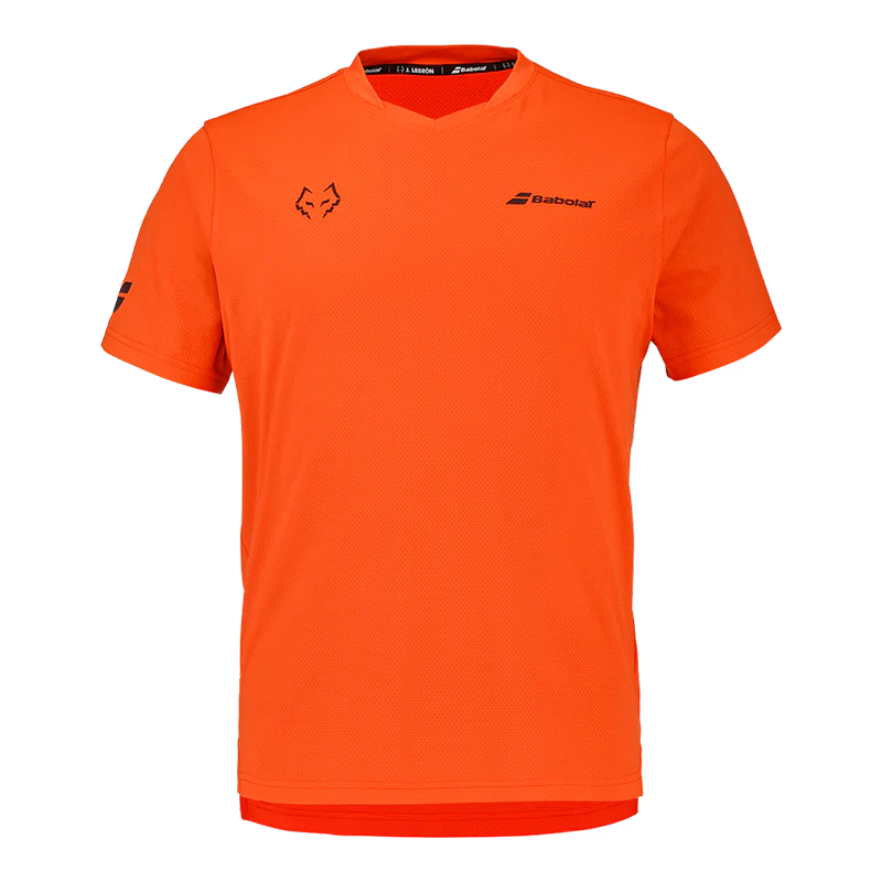 Camiseta Babolat Crew Neck Tee Red Orange 2026 J. Lebrón