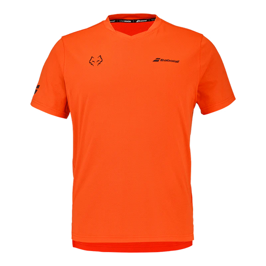 Camiseta Babolat Crew Neck Tee Red Orange 2026 J. Lebrón