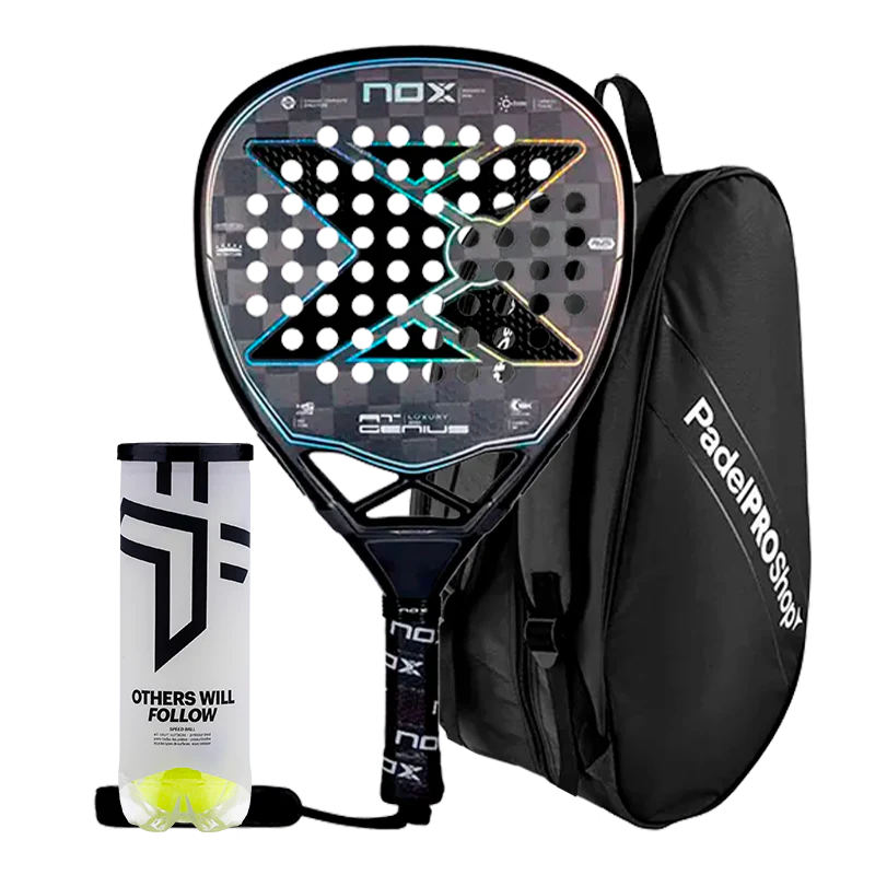 Pack Pala Nox AT10 Genius Attack 18K Limited Edition + Paletero PadelPROShop + Pelotas Oxdog BOOST+