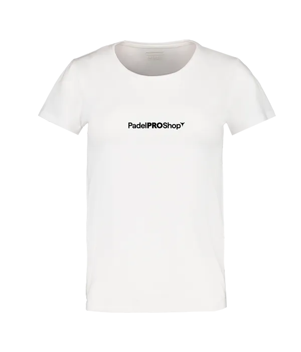 Camiseta algodón mujer PadelPROShop blanca 