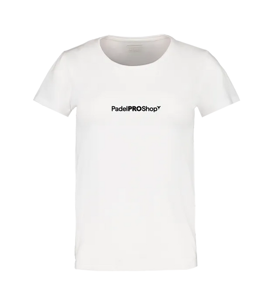 Camiseta algodón mujer PadelPROShop blanca 