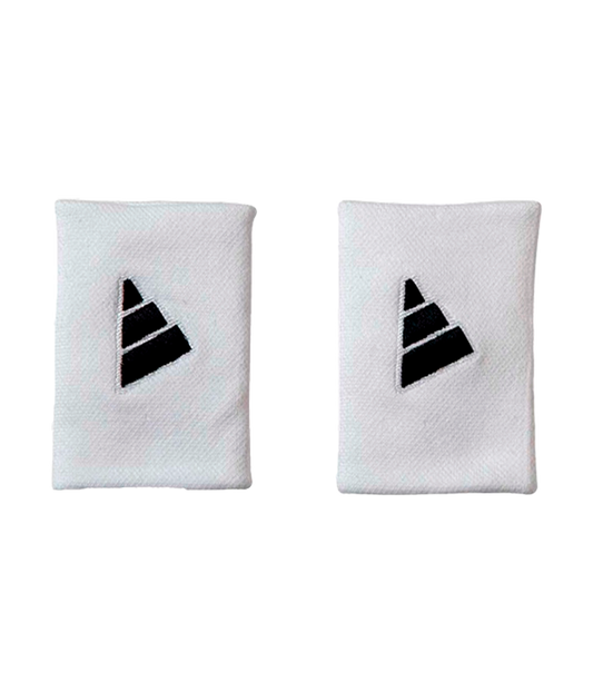 Muñequera Adidas Larga Blanca Logo Grande (Pack x2)
