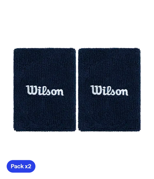 Muñequeras Largas Wilson Azul Marino 2025 (x2)
