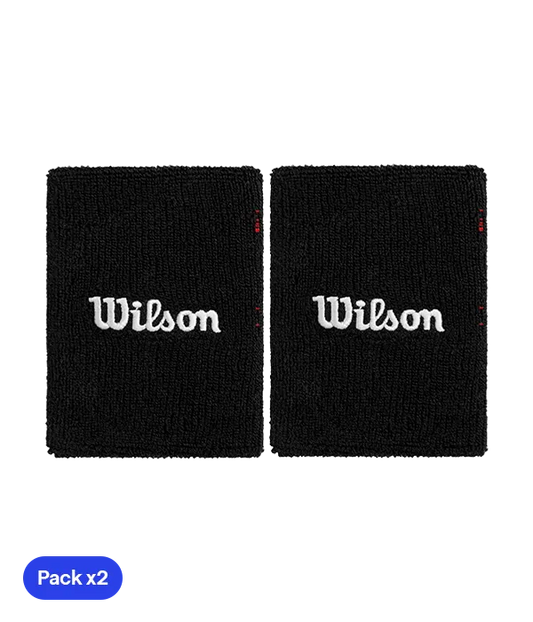 Muñequeras Largas Wilson Negro 2025 (x2)
