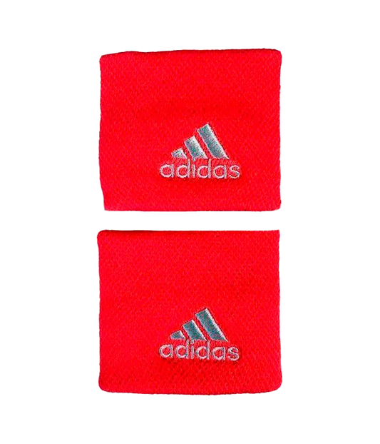 Muñequeras Adidas Cortas Rojo (Pack x2)