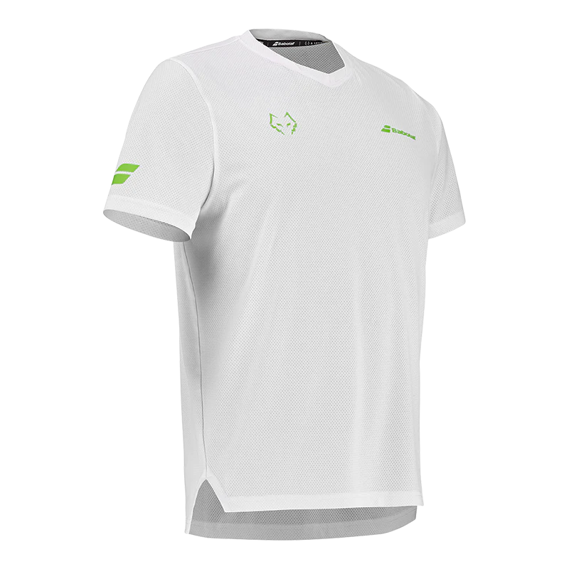 Camiseta Babolat Crew Neck Tee White/White 2026 J. Lebrón