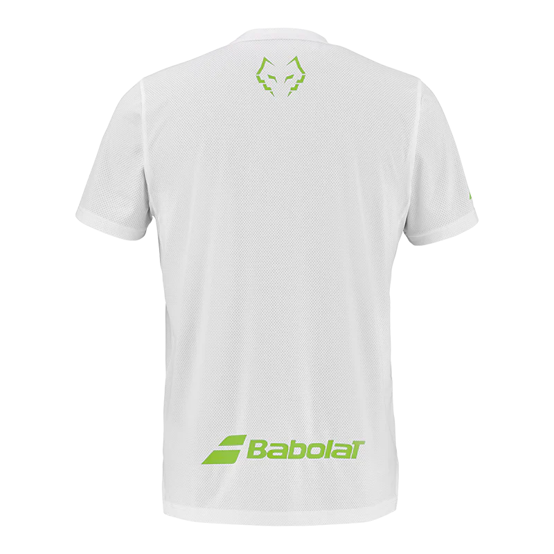 Camiseta Babolat Crew Neck Tee White/White 2026 J. Lebrón