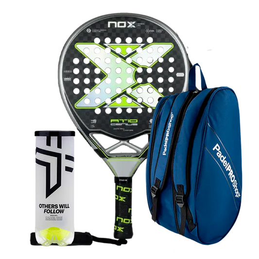 Pack Pala Nox AT10 Genius 12K Limited Edition Agustín Tapia + Paletero PadelPROShop + Pelotas Oxdog BOOST+