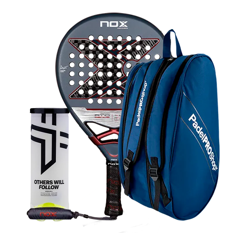 Pack Pala Nox AT10 Genius 12K 2025 Agustín Tapia + Paletero PadelPROShop + Pelotas Oxdog BOOST+