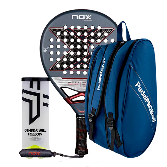 Pack Pala Nox AT10 Genius 12K 2025 Agustín Tapia + Paletero PadelPROShop + Pelotas Oxdog BOOST+