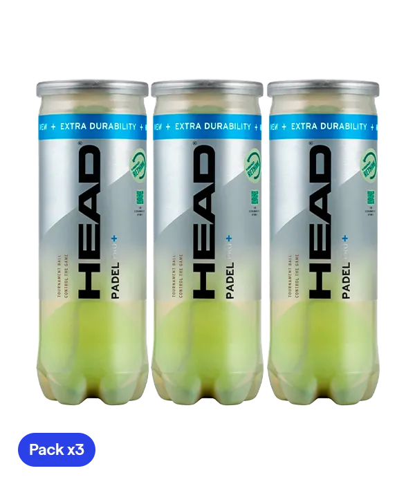 Pelotas Head Padel Pro+ (pack x3)