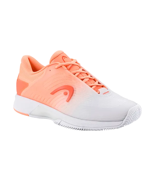 Zapatillas Head Revolt Pro 4.5 Clay Mujer Coral/White 2025