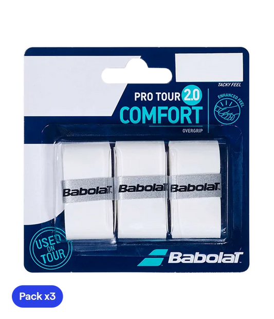 Overgrips Babolat Pro Tour 2.0 Blanco (Pack x3)