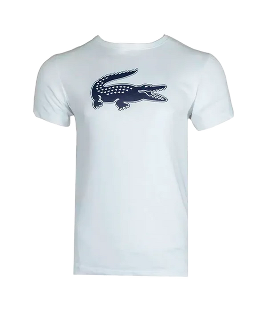 Camiseta Lacoste Sport Regular Fit Blanca Logo Negro