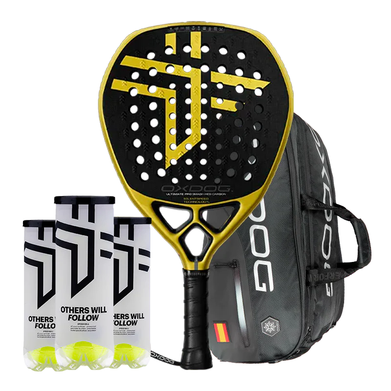 Pack Pala Oxdog Ultimate Smash 2025 + Paletero Oxdog FEP hyper pro thermo padel bag + 3 Botes de pelotas Oxdog BOOST+