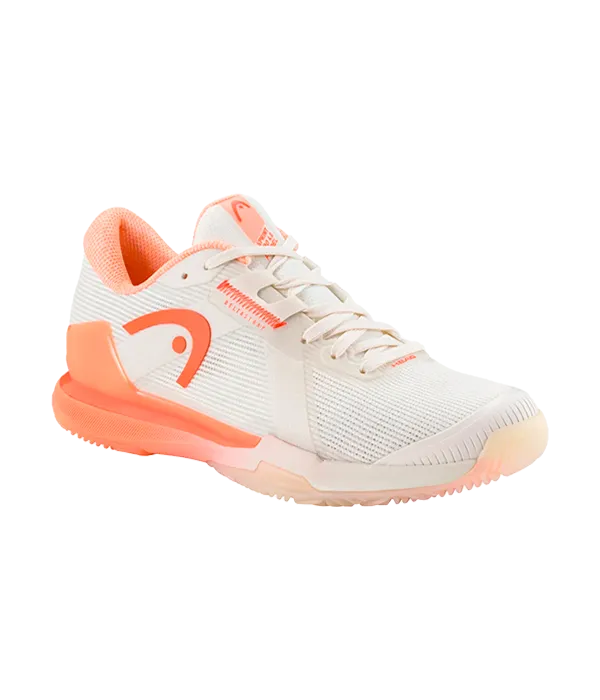 Zapatillas Head Sprint Pro 4.0 Mujer Chalk White/Coral 2025