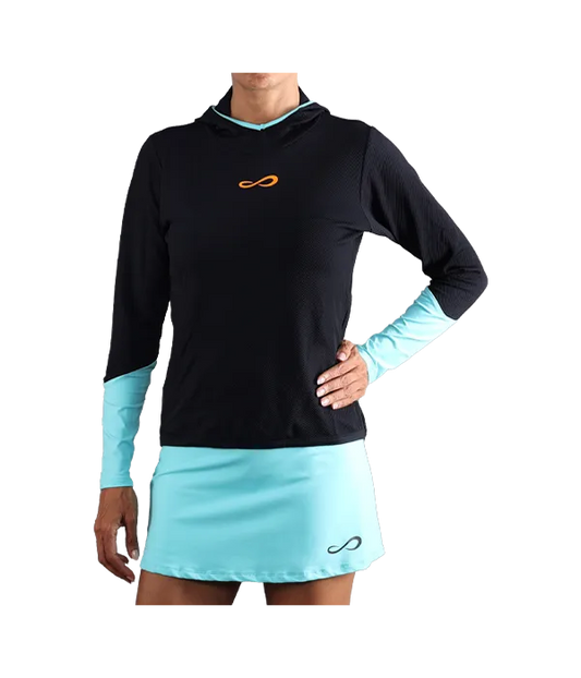 Sudadera Endless Breath Line Black Aqua