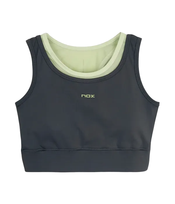 Sujetador Deportivo Nox Pro Gris/Verde