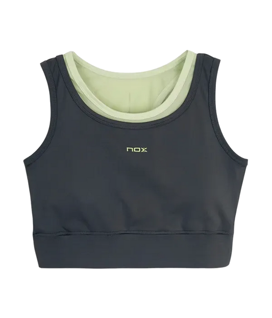 Sujetador Deportivo Nox Pro Gris/Verde