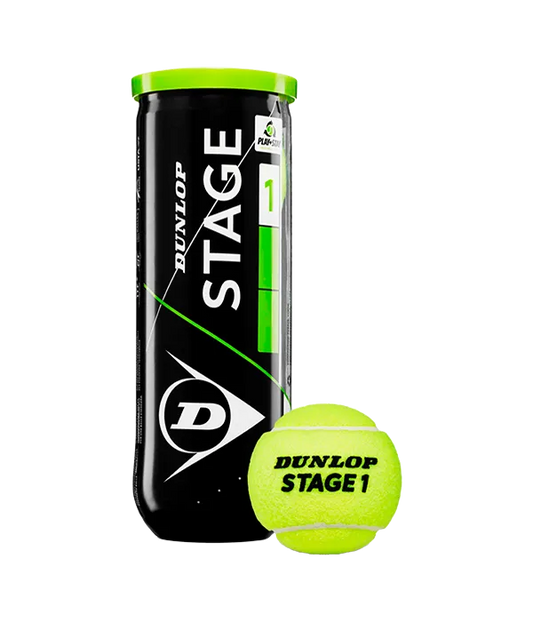 Bote de Pelotas Dunlop Stage 1 Verde Tenis