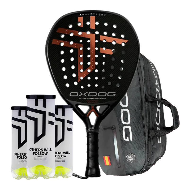 Pack Pala Oxdog Ultimate Tour 2025 + Paletero Oxdog FEP hyper pro thermo padel bag + 3 Botes de pelotas Oxdog BOOST+