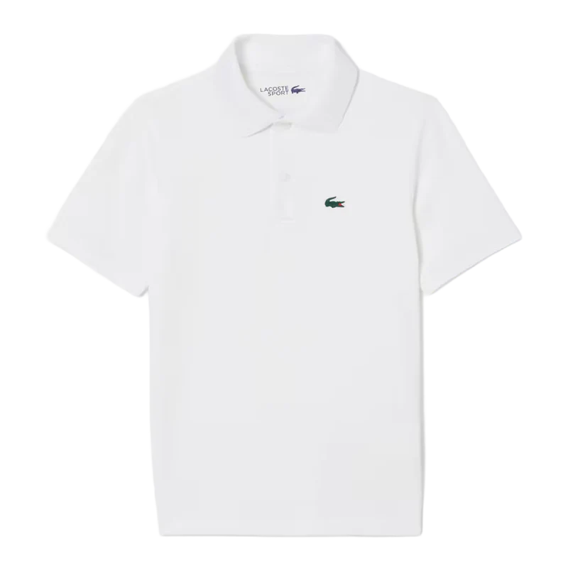 Polo Lacoste Ultra Dry Blanco Junior